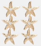 Self-Portrait 18kt gold-plated earrings