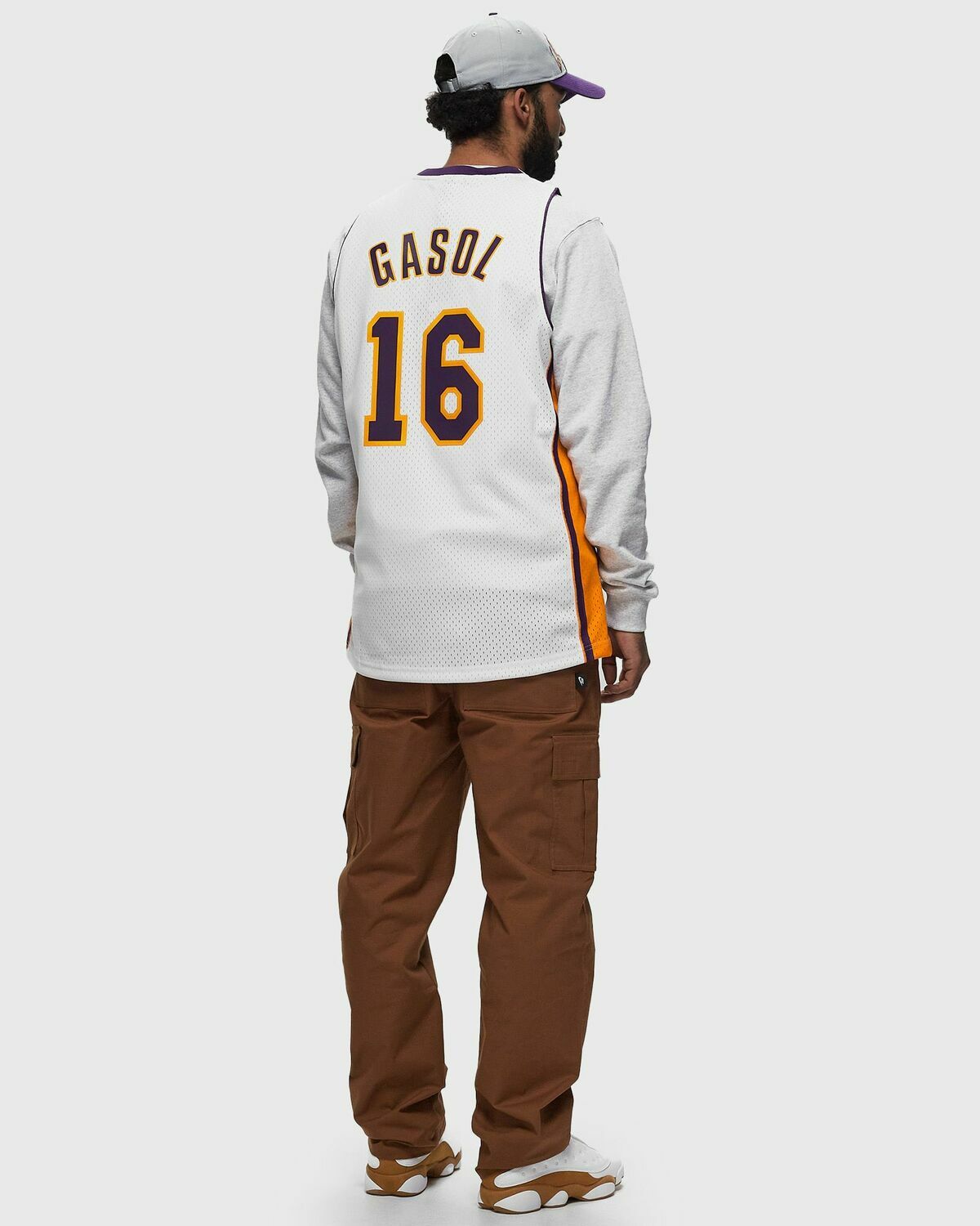 Mitchell & Ness Nba Swingman Jersey Los Angeles Lakers 2008 09 Pau Gasol #16 White Jerseys