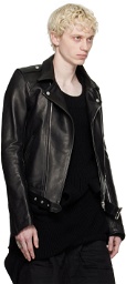 Rick Owens DRKSHDW Black Luke Stooges Leather Jacket