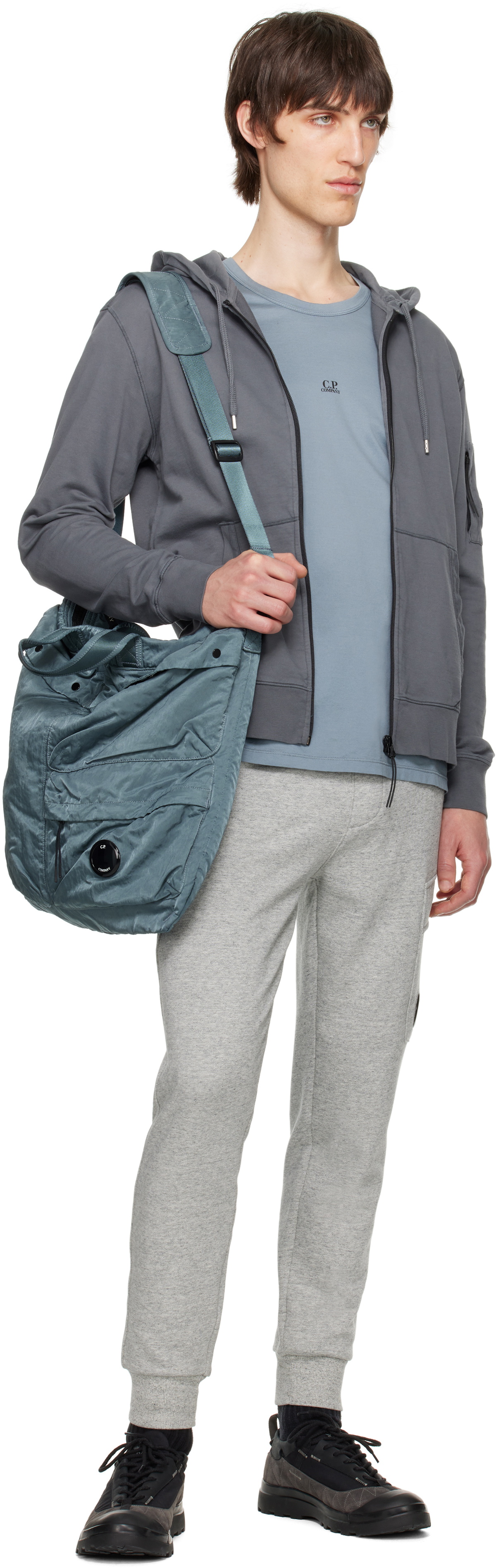 C.P. Company Blue Nylon B Lens Tote C.P. Company