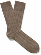 Falke - Lhasa Ribbed-Knit Socks - Brown