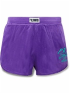Y,IWO - Slim-Fit Printed Mesh Shorts - Purple