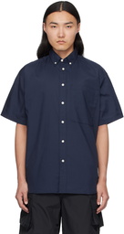 DAIWA PIER39 Navy Tech Button Down S/S Shirt