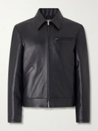 Jil Sander - Leather Blouson Jacket - Black