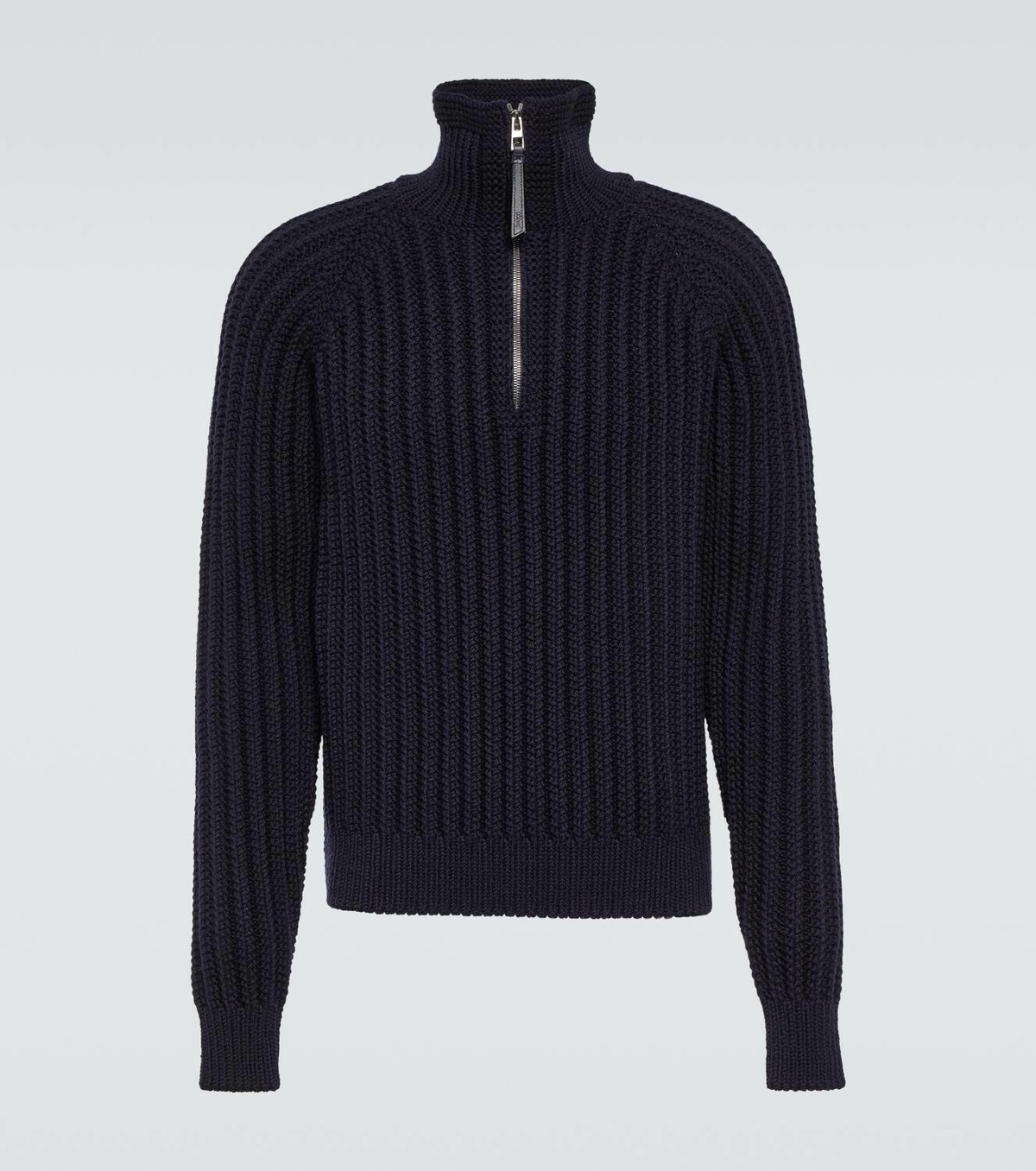 Loewe Ribbed-knit wool half-zip sweater