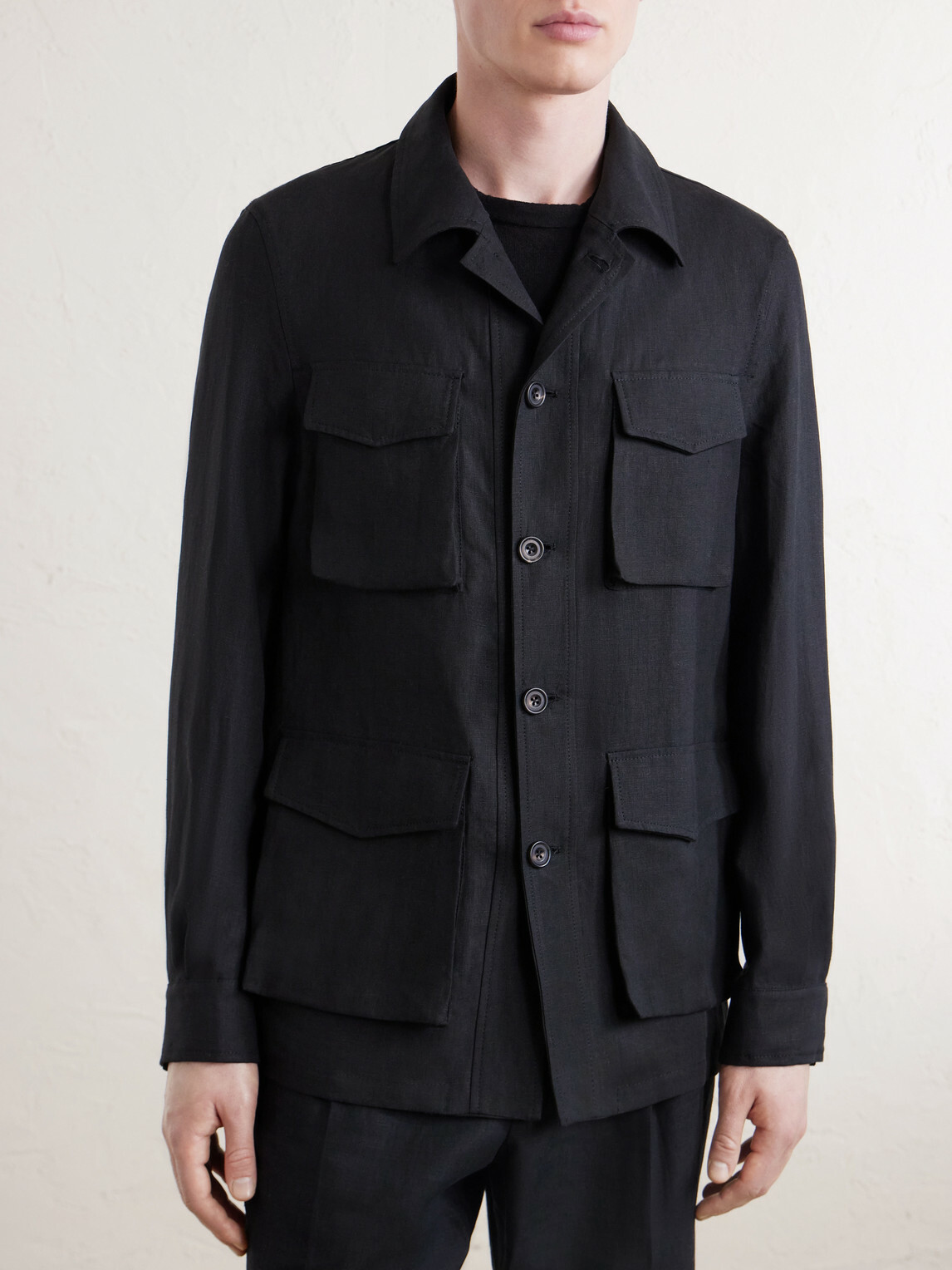 J. Mueser - Safari Linen Jacket - Black