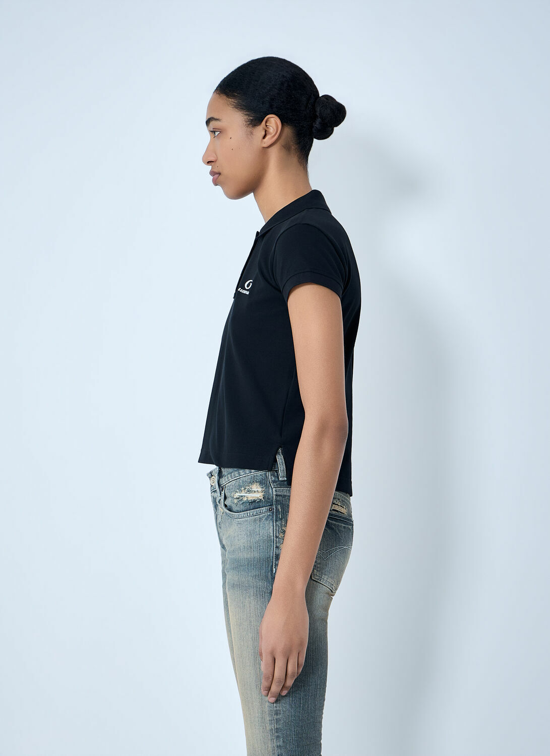 Balenciaga Cropped Polo Shirt