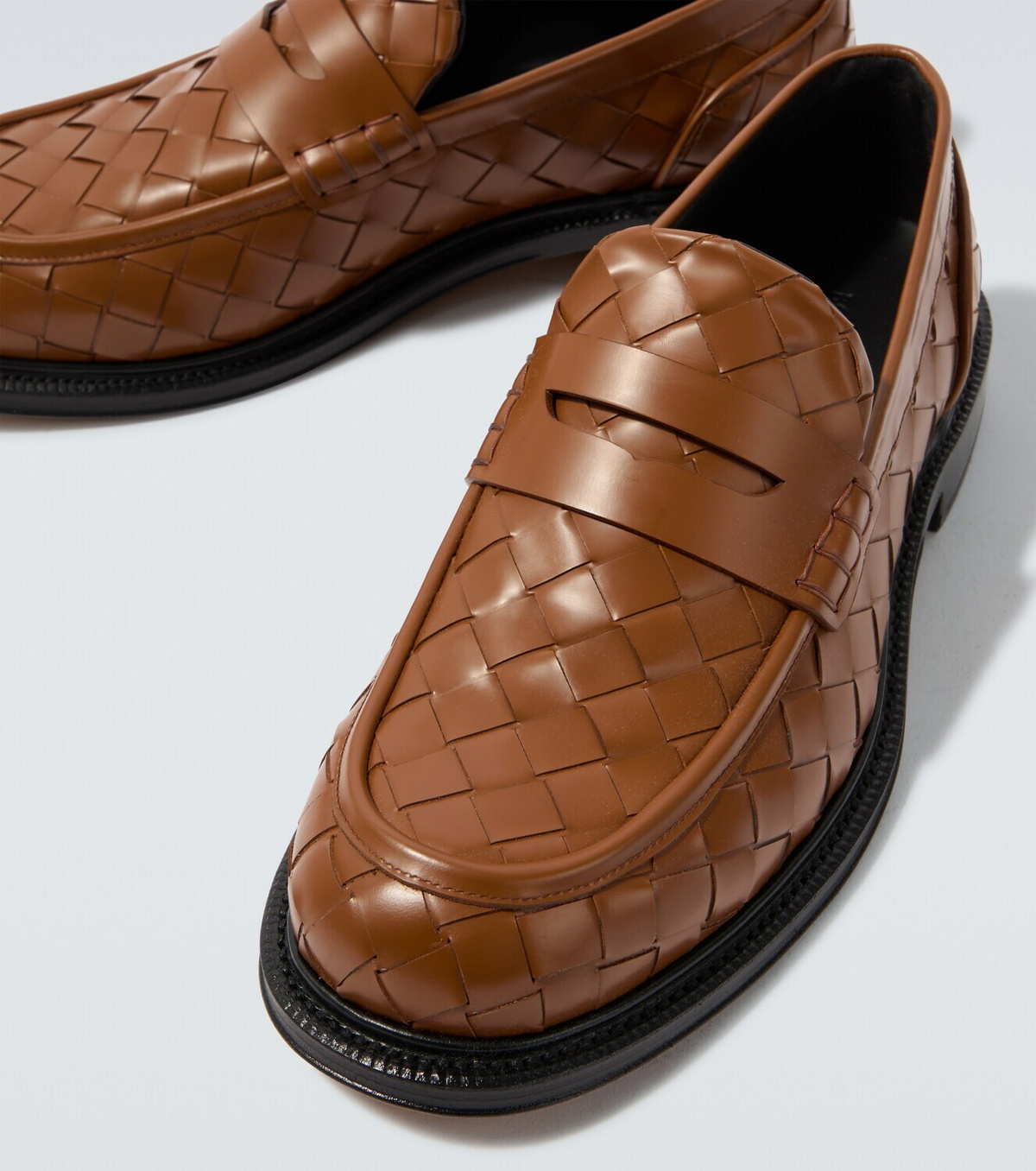 Bottega Veneta James Intrecciato leather penny loafers Bottega Veneta