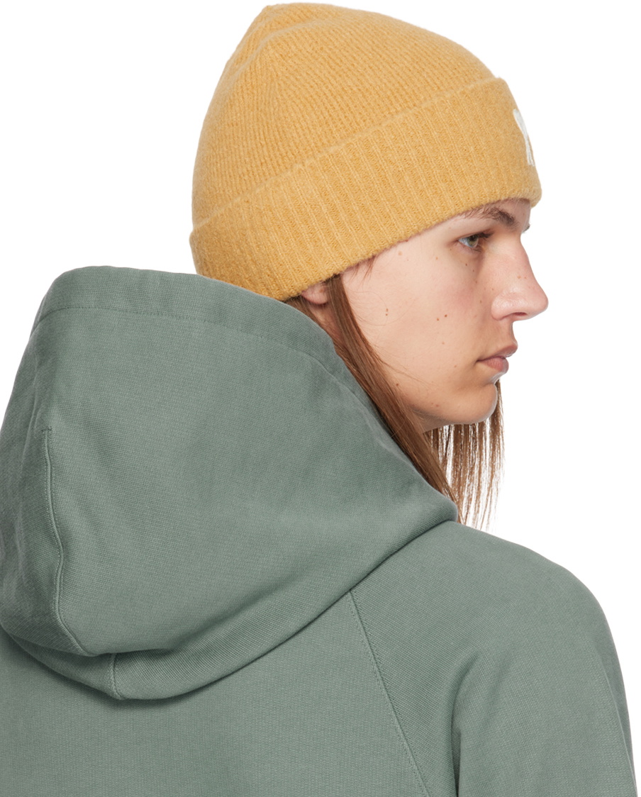 AMI Paris Ami de Coeur ビーニー アイボリー OFFWHITE/BLACK White Wool Ami De Coeur Beanie | AMI PARIS