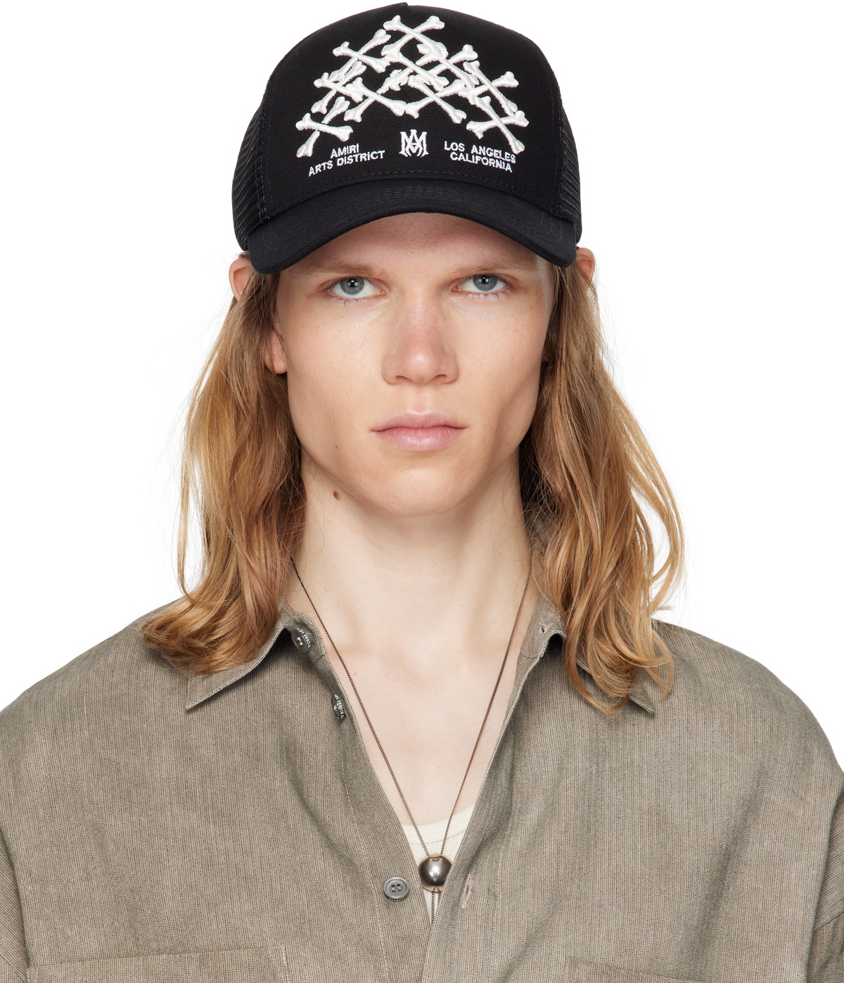 AMIRI Bones STACKED トラッカーキャップ Amiri Men's Bones Stacked Trucker Hat | Neiman Marcus