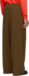 Glass Cypress Brown Multipleated Trousers