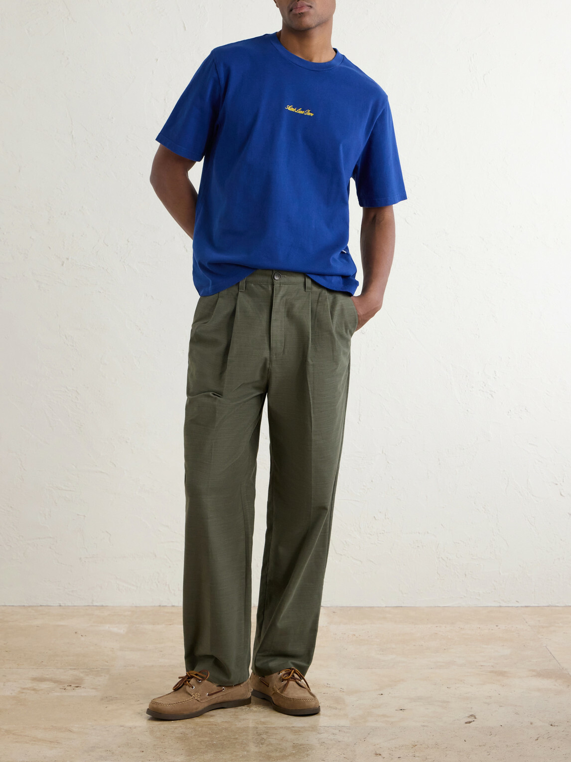 Aimé Leon Dore - Straight-Leg Pleated Cotton Trousers - Brown