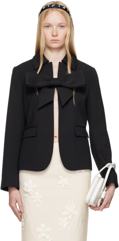 Photo: SHUSHU/TONG SSENSE Exclusive Black Bow Blazer