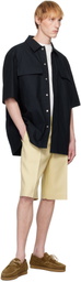 Jil Sander Beige Wool Canvas Shorts