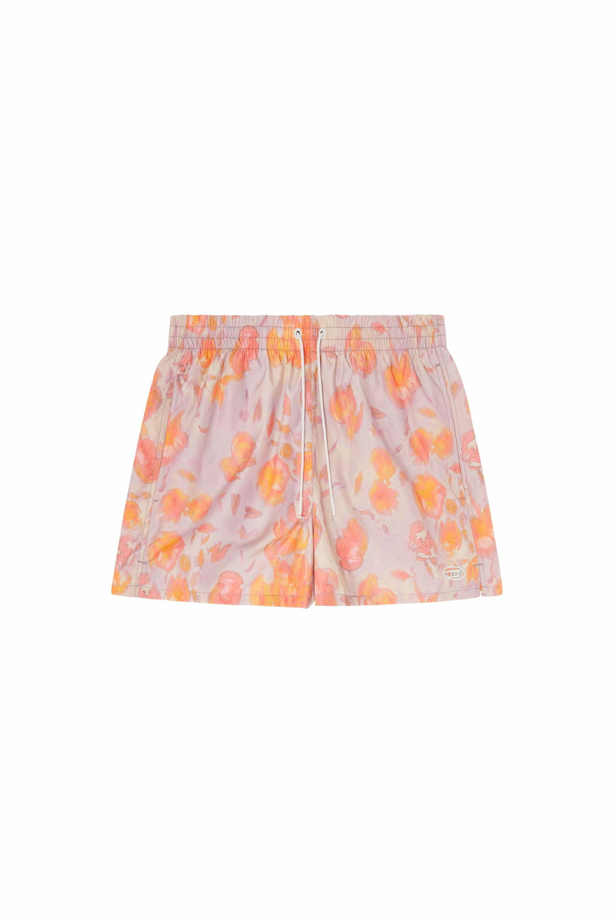 Diesel Metallic swim shorts with floral print - Swim shorts - Man -