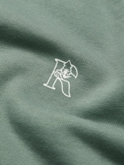 Reese Cooper® - Logo-Print Cotton-Jersey Hoodie - Green