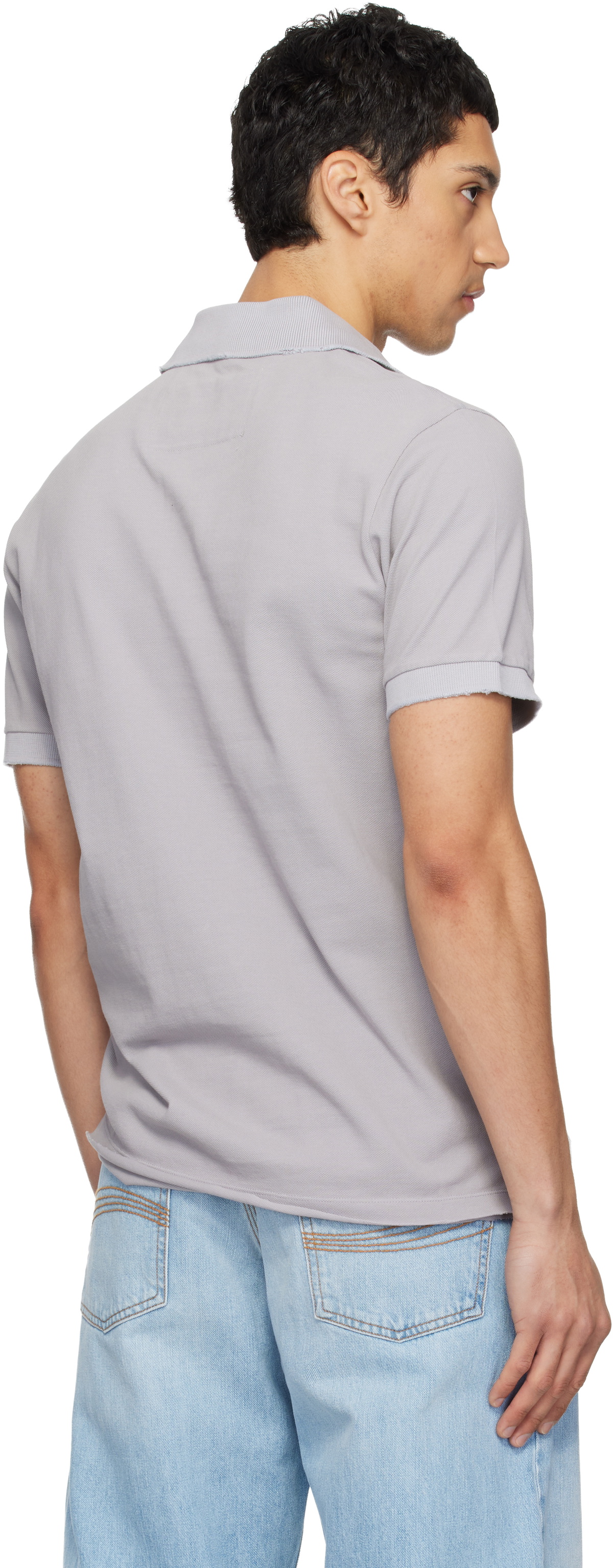ERL Gray Logo Patch Polo
