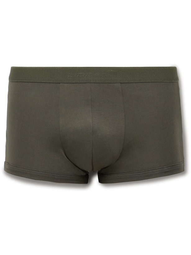 Photo: Zimmerli - Sea Island Cotton Boxer Briefs - Green