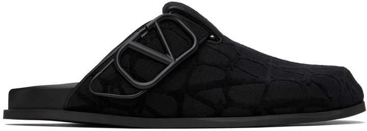 Photo: Valentino Garavani Black Toile Iconographe Loafers