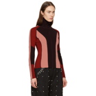 Isabel Marant Burgundy Colorblock Laddie Zip Sweater