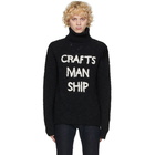 Dolce and Gabbana Black Wool Craftsmanship Turtleneck