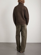 Beams Plus - Zip-Up Wool Sweater - Brown