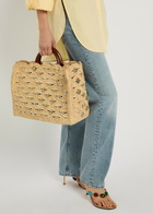 Rabanne Sac A Main Embellished Raffia Tote bag - Natural - One Size