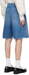 JW Anderson Blue Twisted Workwear Denim Shorts