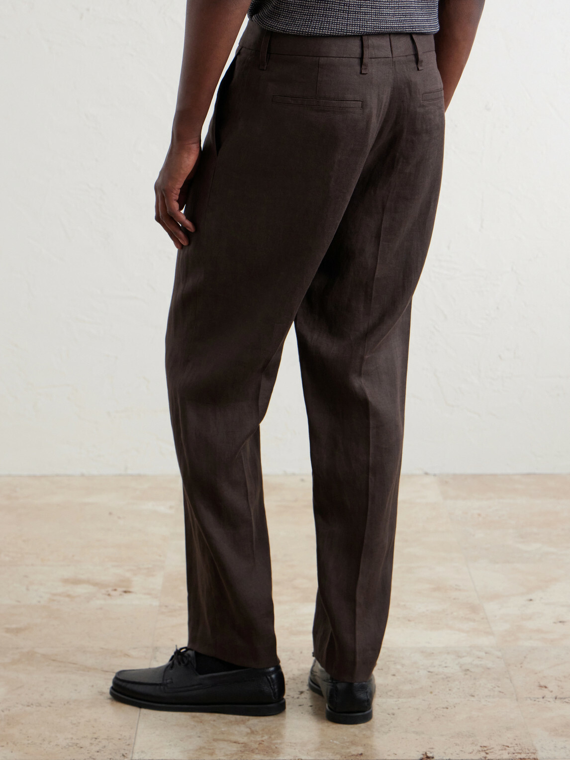 Rag & Bone - Evan Straight-Leg Pleated Linen Trousers - Brown