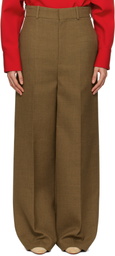 Carven Brown Double Worsted Wool Trousers