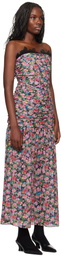 Kika Vargas Multicolor Viola Maxi Dress