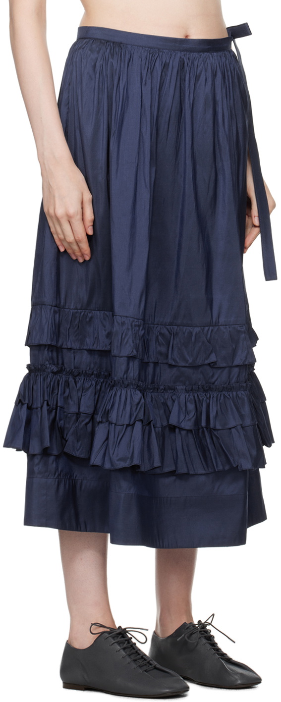 Cawley Navy Betsy Midi Skirt
