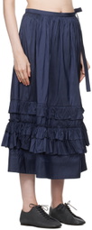 Cawley Navy Betsy Midi Skirt