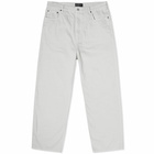 Balenciaga Men's Straight Leg Loose Jeans in Dirty Cream