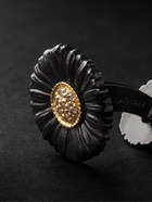 Buccellati - Blossoms Margherita Blackened Silver, Gold and Diamond Cufflinks