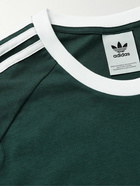 adidas Originals - Adicolor Trace Striped Logo-Embroidered Jersey T-Shirt - Green