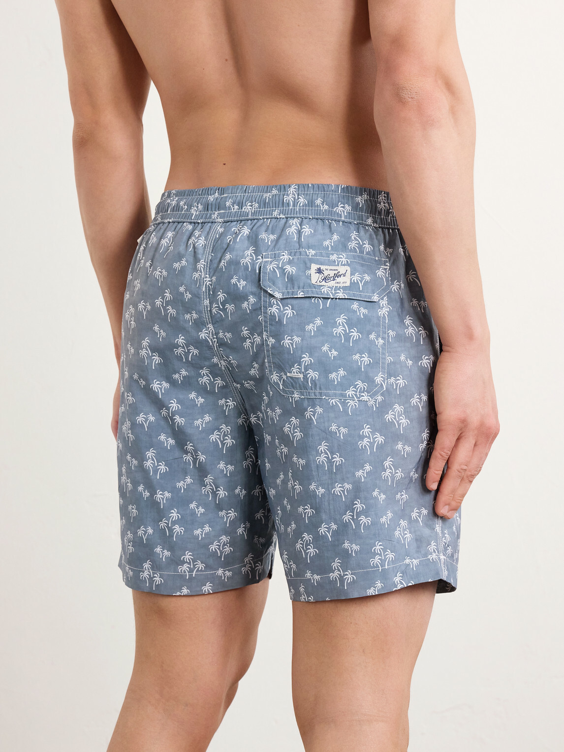 Hartford - Straight-Leg Printed Swim Shorts - Blue