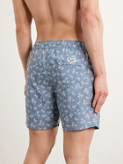 Hartford - Straight-Leg Printed Swim Shorts - Blue