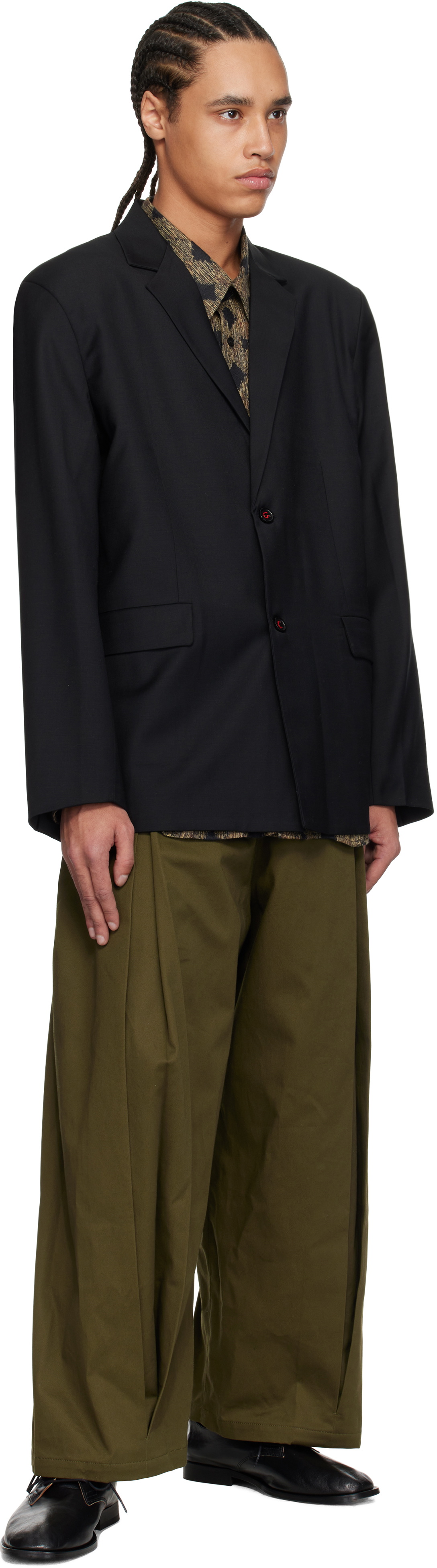 Glass Cypress Black Figure Blazer