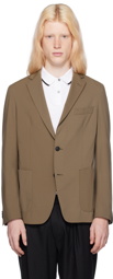 BOSS Taupe Notched Lapel Blazer