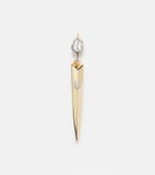Rainbow K 14kt gold single earring with diamonds