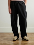 Nike - Solo Swoosh Straight-Leg Cotton-Blend Jersey Sweatpants - Black