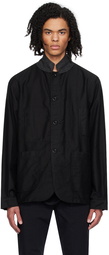 sacai Black Loose Thread Jacket