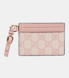 Gucci GG Canvas leather trimmed cardholder