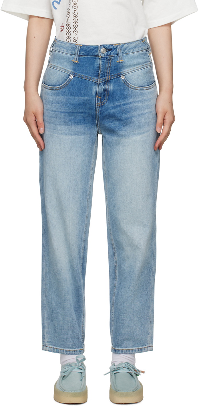 Evisu Blue Tapered Jeans Evisu