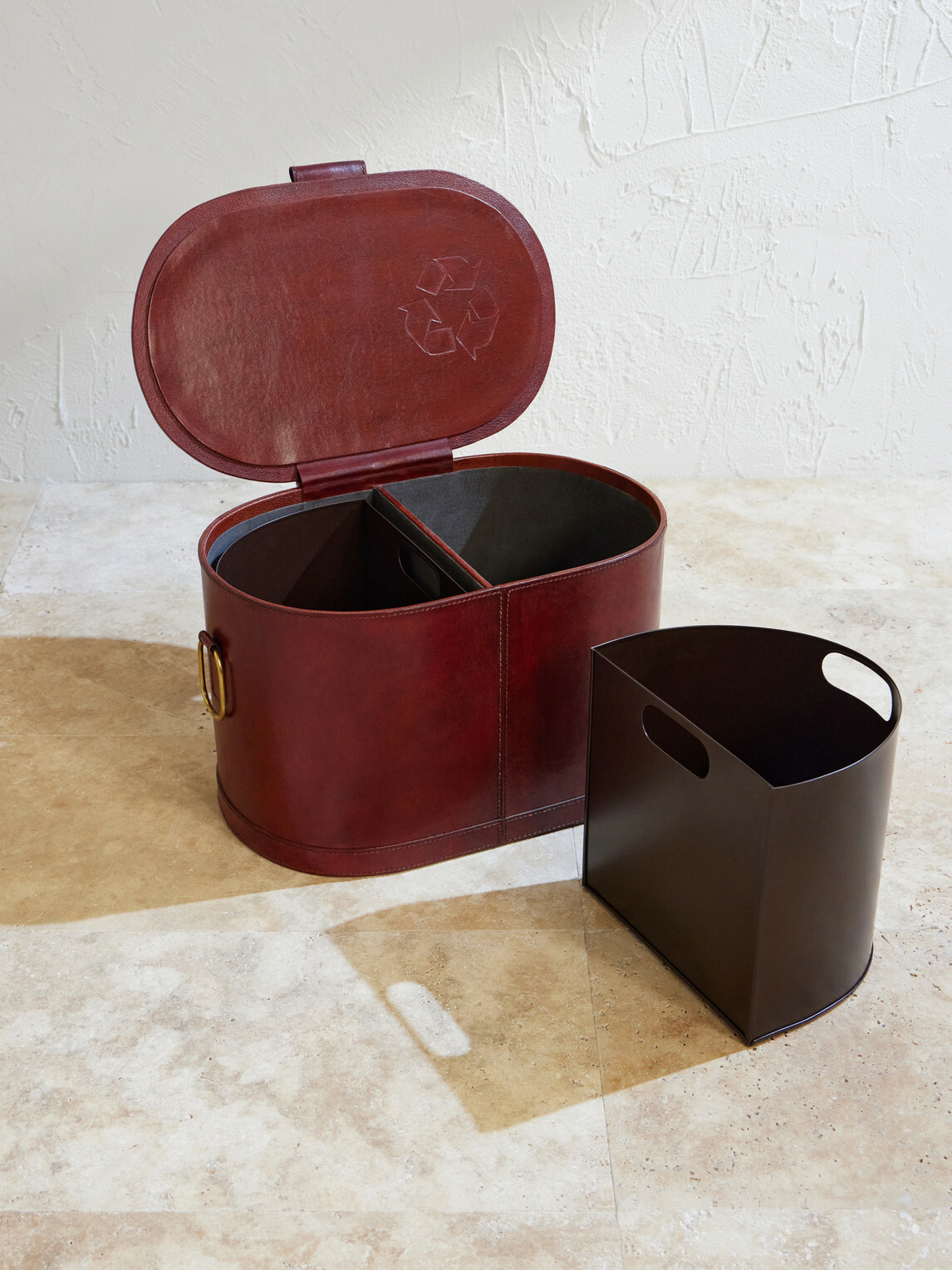 Soho Home - Leather Recycling Bin