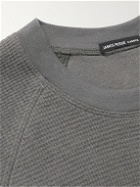 James Perse - Waffle-Knit Cotton and Linen-Blend Sweatshirt - Gray