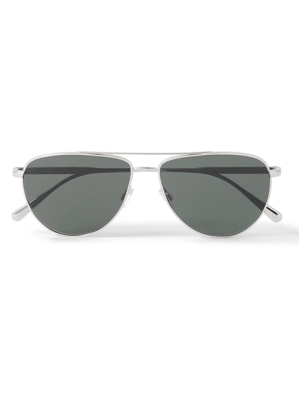 Photo: Brunello Cucinelli - Oliver Peoples Aviator-Style Silver-Tone Sunglasses