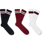 SCHIESSER - Three-Pack Bjorn Striped Cotton-Blend Socks - Multi