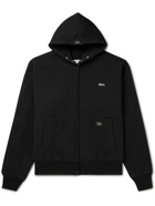 Abc. 123. - Logo-Detailed Cotton-Blend Jersey Zip-Up Hoodie - Black